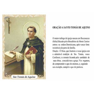 OG141403P100 - Oração São Tomás de Aquino c/ 100un. - 9,5x6,5cm