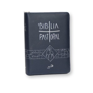 BI151530 - Nova Bíblia Pastora Azul c/ Ziper - 15x11cm