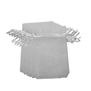 EM9620P100 - Saco de Organza Branca c/ 100un. 9x12cm