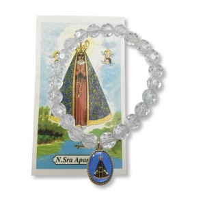 PU410418 - Pulseira N. Sra. Aparecida Acrílico Transparente - 11x2cm