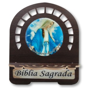 PB812011 - Porta Bíblia N. Sra. Das Graças MDF Resinado - 30,5x25,5cm