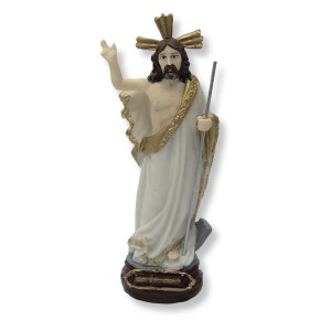 IM1730465 - Imagem Jesus Ressuscitado Resina - 14x6cm