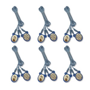 ES720106P6 - Escapulário N. Sra. do Carmo Infantil Acrílico Azul c/ 6un. - 60x1,4cm