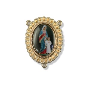 ET1955002 - Entremeio Maria Passa Na Frente Dourado Resinado 1un. - 4X3cm