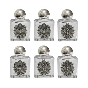 GF750000P6 - Garrafinha Divino Espírito Santo Níquel Envelhecido c/ 6un. - 5x3cm