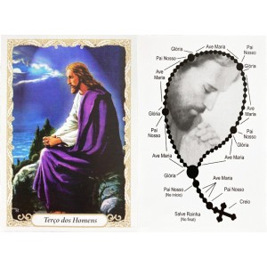 OG141791P100 - Oração Terço dos Homens c/ 100un. - 9,5x6,5cm