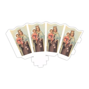 PE178001P12 - Protetor de Vela N. Sra. Do Carmo c/ 12un. - 20x8cm