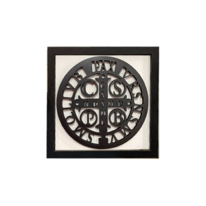 QD1981020 - Quadro Medalha de São Bento - 18,5x18,5cm
