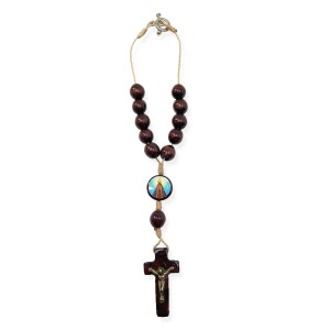 DZ610074 - Dezena N. Sra. Aparecida e São Cristóvão c/ Fecho (Proteção para Carro) - 20x2,1cm