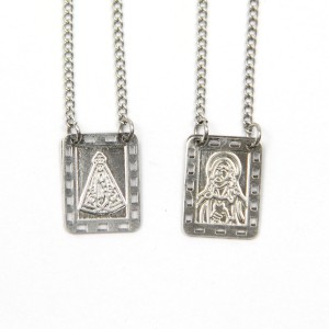 ES42020 - Escapulário N. Sra. Aparecida Aço Inox - 61,3x1,8cm (R237)