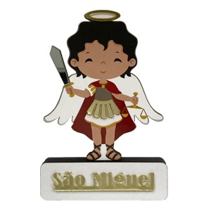 PE721886 - Pedestal São Miguel Arcanjo MDF - 15x10cm