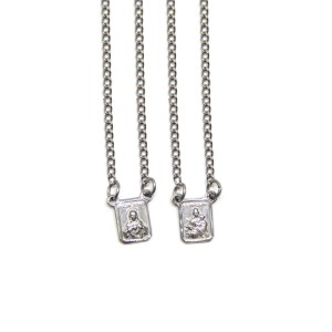 ES43014 - Escapulário N. Sra. Do Carmo Aço Inox - 61x0,5cm (R078)