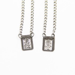 ES43040 - Escapulário N. Sra. Do Carmo Aço Inox - 60,8x0,5cm (R057)