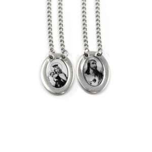 ES43071 - Escapulário N. Sra. Do Carmo Aço Inox - 61,2x1,2cm (R017)