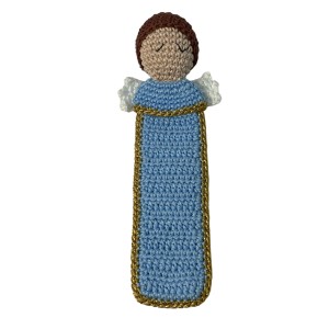 MP1980141 - Marcador de Página Anjo Azul Crochê - 22x7cm