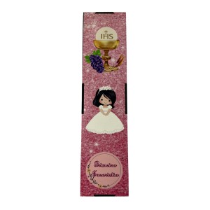 CXM112100 - Caixa Porta Vela Primeira Eucaristia MDF - 30x7cm