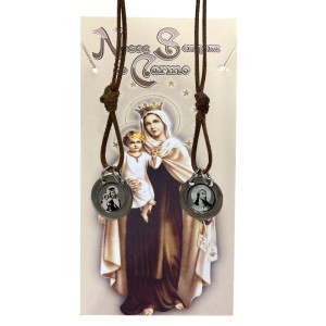 ES03041 - Escapulário N. Sra. Do Carmo Aço Inox - 60x1,3cm (EC22)