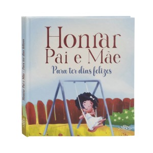 LI720960 - Honrar Pai e Mãe para ter dias Felizes -  20,5x20,5cm