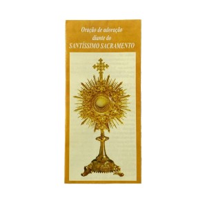 FO470200P2 - Oração de Adoração Diante do Santíssimo Sacramento c/ 2un.- 15x7,5cm