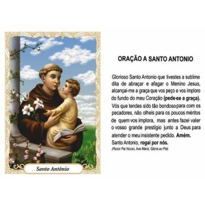 OP141400P100 - Oração Santo Antônio c/ 100un. - 6x4cm