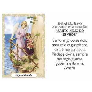 OP41801P100 - Oração Anjo da Guarda c/ 100un. - 6x4cm