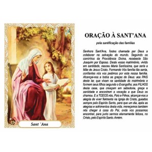OP14001P100 - Oração Santa Ana c/ 100un. - 6x4cm