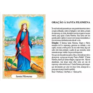 OG14040P100 - Oração Santa Filomena c/ 100un. - 9,5x6,5cm