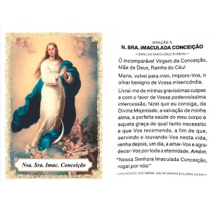 OG14089P100 - Oração Imaculada Conceição c/ 100un. - 9,5x6,5cm