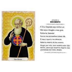 OG141457P100 - Oração São Bento c/ 100un. - 9,5x6,5cm