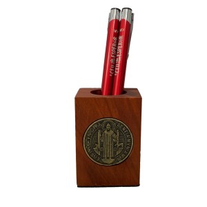 PT2010100 - Porta Canetas São Bento Madeira - 7,2x5cm