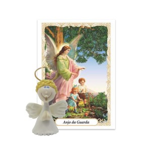 ST16042 - Mini Anjinho Branco de Biscuit c/ Oração