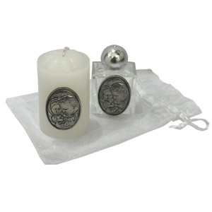 KT750080 -  Kit Sagrada Família c/ Vela e Garrafa de Água Benta - 10ml