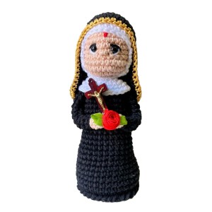 IM2030050 - Imagem de Crochê Santa Rita de Cássia - 16x8cm