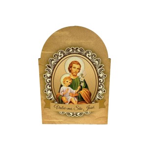 QD1987300 - Adorno de Mesa São José MDF - 10,7x7,5cm