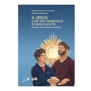 LI116460 - A Jesus com Francisco e Carlo Acutis - 18x12,5cm