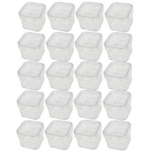 EM2125P20 - Caixa de Acrílico Quadrada c/ 20un - 4x4cm