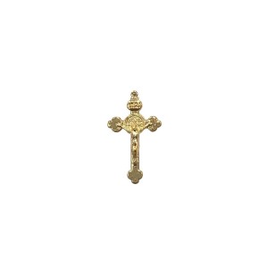 CZ861186P2 - Cruz São Bento Metal Dourado c/ 2un. - 4,1x2,4cm
