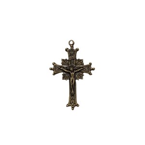 CZ861452 - Crucifixo Metal Ouro Velho - 5,3x3,5cm
