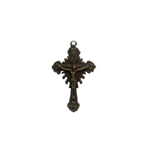 CZ861462 - Crucifixo Metal Ouro Velho - 5,3x3,3cm