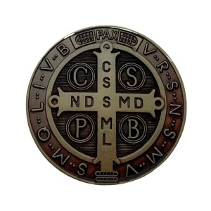 AD82515 - Adesivo Medalha de São Bento Resinado - 7x7cm