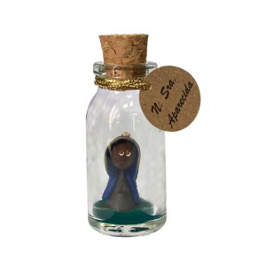 ST16800 - Garrafinha c/ N. Sra. Aparecida de Biscuit 