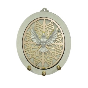 PC380820 - Porta Chaves Divino Espírito Santo MDF - 17x14,5cm
