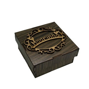 CXM75802 - Caixinha Madrinha MDF Tabaco - 10x10cm