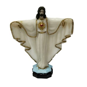 IM1720480 - Imagem Jesus de Braços Abertos Resina - 8x7,5cm