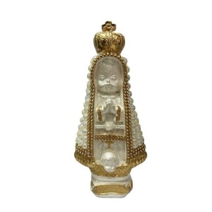 IM720241 - Imagem N. Sra. Aparecida Baby c/ Pérola Branca Furta-cor e Strass - 20x9,5cm 