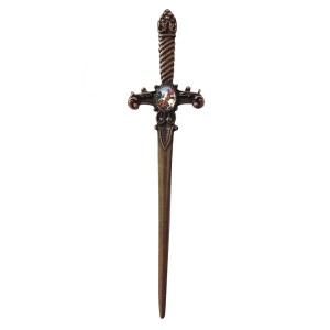 DR02001 - Espada de São Jorge Ouro Velho (Abridor de Cartas) - 16x4cm