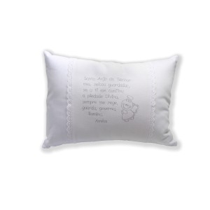 AL80100 - Almofada Santo Anjo Branca - 33x23cm