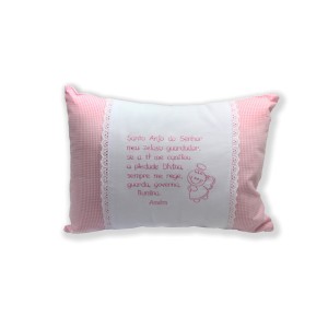 AL80102 - Almofada Santo Anjo Rosa - 33x23cm