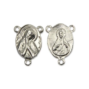 ET1650050P3 - Entremeio Nossa Senhora Níquel c/ 3un. - 2,2x1,5cm