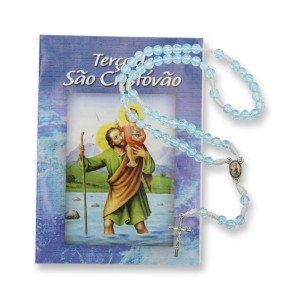 TE950510 - Terço c/ Oração São Cristóvão - 26cm